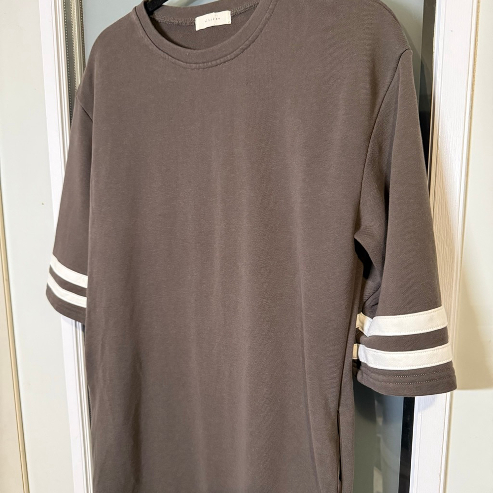 ALL:ROW Presumed Size M Gray with White Stripes T-Shirt Dress - Picture 2 of 7